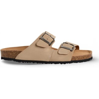 Tamaris Herren-Sandalen aus sandbeigem Leder mit Fußbett zum Hineinschlüpfen Beige EU43 Tamaris Herren-Sandalen aus sandbeigem Leder mit Fußbett zum Hineinschlüpfen Beige EU43