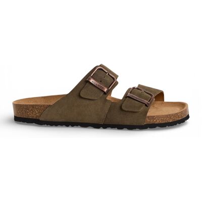 Tamaris Herren-Sandalen aus olivgrünem Leder mit Fußbett Grün EU43 Tamaris Herren-Sandalen aus olivgrünem Leder mit Fußbett Grün EU43