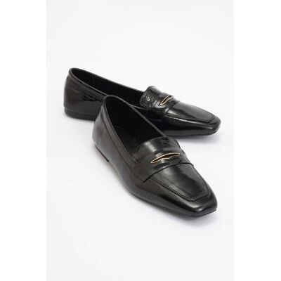 Forever & Always Iridessa Leder Flach Loafer Damen Schwarz US 39 Forever & Always Iridessa Leder Flach Loafer Damen Schwarz US 39