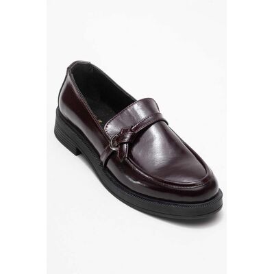 Forever & Always Galea Schnalle Leder Loafer Burgund EU40 Forever & Always Galea Schnalle Leder Loafer Burgund EU40
