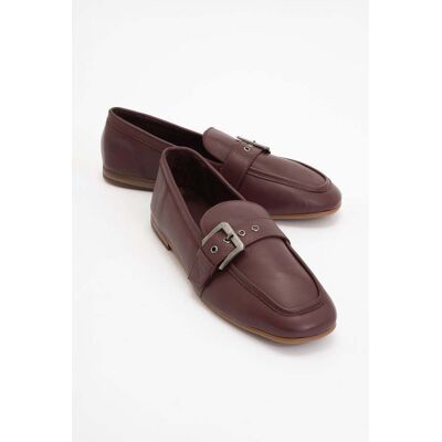 Forever & Always Jade Leder Flach Loafer Damen Burgund EU40 Forever & Always Jade Leder Flach Loafer Damen Burgund EU40