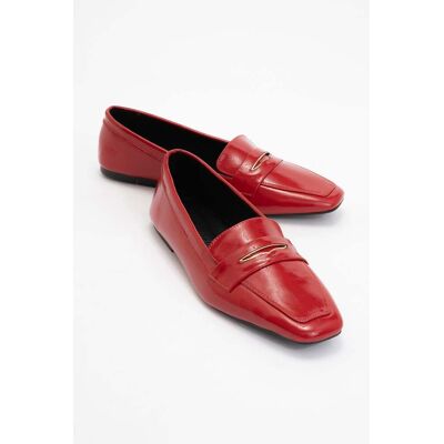 Forever & Always Iridessa Leder Flach Loafer Damen Rot EU 36 Forever & Always Iridessa Leder Flach Loafer Damen Rot EU 36