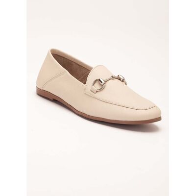 Forever & Always Penny Leder Pferdegebiss Loafer Beige EU40 Forever & Always Penny Leder Pferdegebiss Loafer Beige EU40