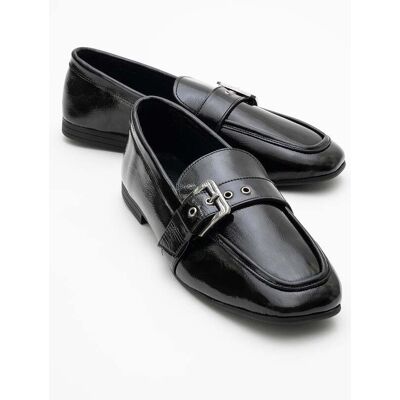 Forever & Always Jade Leder Flach Loafer Damen Schwarz EU 37 Forever & Always Jade Leder Flach Loafer Damen Schwarz EU 37