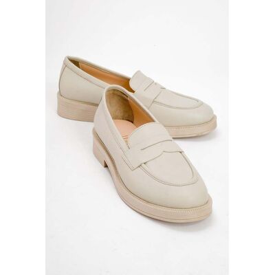 Forever & Always Bree Plateau Penny Leder Loafer Weiß EU 37 Forever & Always Bree Plateau Penny Leder Loafer Weiß EU 37