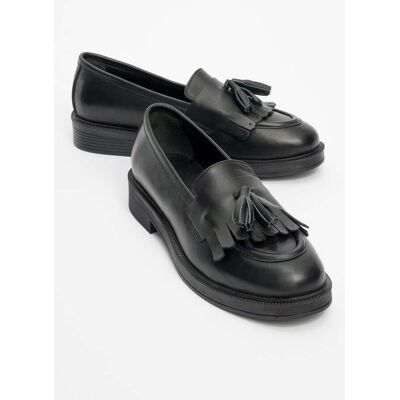 Forever & Always Milly Leder Quaste Loafer Schwarz EU 37 Forever & Always Milly Leder Quaste Loafer Schwarz EU 37