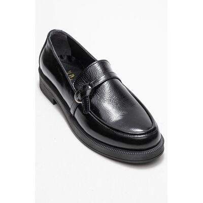 Forever & Always Galea Schnalle Leder Loafer Schwarz EU 37 Forever & Always Galea Schnalle Leder Loafer Schwarz EU 37