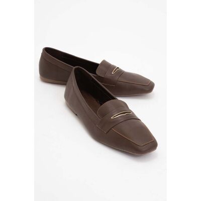 Forever & Always Iridessa Leder Flach Loafer Damen Braun EU 37 Forever & Always Iridessa Leder Flach Loafer Damen Braun EU 37