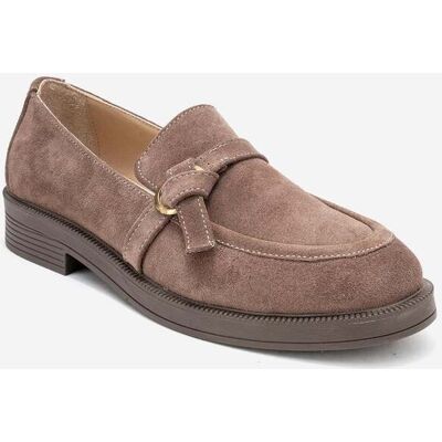 Forever & Always Galea Schnalle Leder Loafer Taupe EU 36 Forever & Always Galea Schnalle Leder Loafer Taupe EU 36