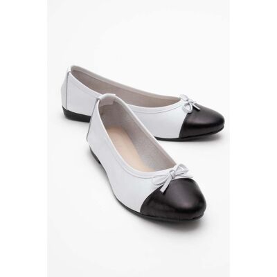 Forever & Always Rayne Cap Zehenpartie Leder Ballerinas Damen Weiß EU 37 Forever & Always Rayne Cap Zehenpartie Leder Ballerinas Damen Weiß EU 37
