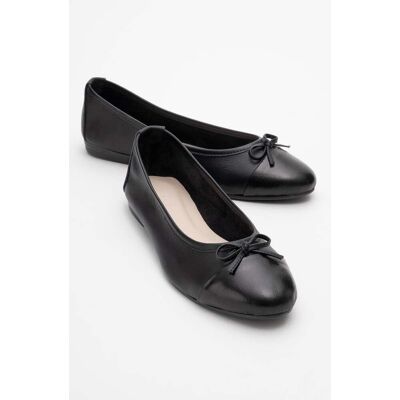 Forever & Always Rayne Cap Zehenpartie Leder Ballerinas Damen Schwarz EU 37 Forever & Always Rayne Cap Zehenpartie Leder Ballerinas Damen Schwarz EU 37