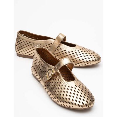 Forever & Always Arian Leder Ballerina Damen Gold EU 36 Forever & Always Arian Leder Ballerina Damen Gold EU 36