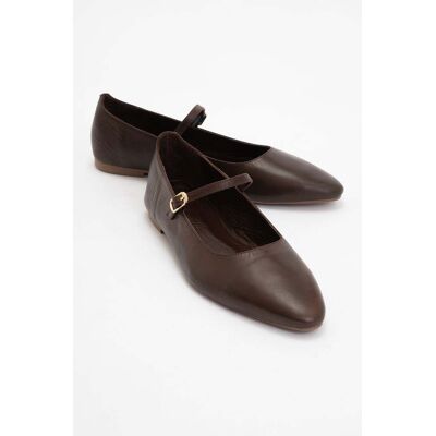 Forever & Always Lara Leder Mary Jane Flache Schuhe Braun EU40 Forever & Always Lara Leder Mary Jane Flache Schuhe Braun EU40