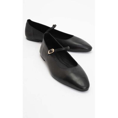 Forever & Always Lara Leder Mary Jane Flache Schuhe Schwarz EU 38 Forever & Always Lara Leder Mary Jane Flache Schuhe Schwarz EU 38
