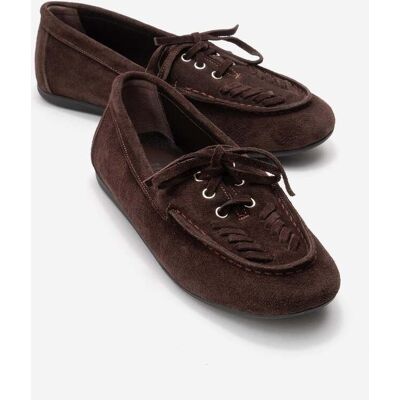 Forever & Always Lorven Leder Schnürung Loafer Damen Braun EU 38 Forever & Always Lorven Leder Schnürung Loafer Damen Braun EU 38