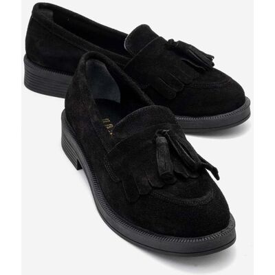 Forever & Always Milly Leder Quaste Loafer Schwarz EU 38 Forever & Always Milly Leder Quaste Loafer Schwarz EU 38