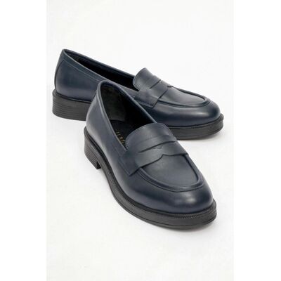Forever & Always Bree Plateau Penny Leder Loafer Marine US 39 Forever & Always Bree Plateau Penny Leder Loafer Marine US 39