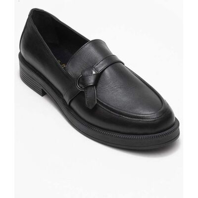 Forever & Always Galea Schnalle Leder Loafer Schwarz EU40 Forever & Always Galea Schnalle Leder Loafer Schwarz EU40