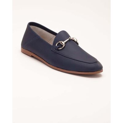 Forever & Always Penny Leder Pferdegebiss Loafer Marine US 39 Forever & Always Penny Leder Pferdegebiss Loafer Marine US 39