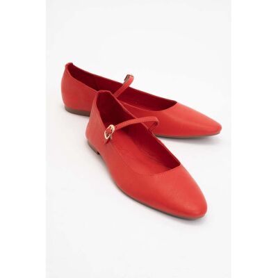 Forever & Always Lara Leder Mary Jane Flache Schuhe Rot EU 37 Forever & Always Lara Leder Mary Jane Flache Schuhe Rot EU 37