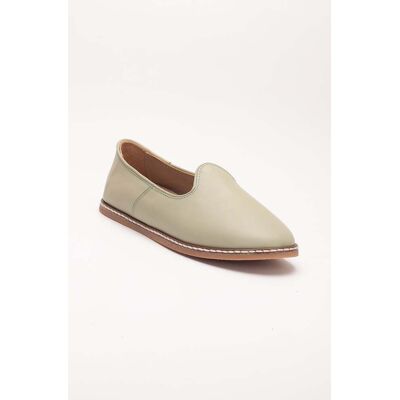 Forever & Always Dalya Leder Slip-On Flache Schuhe Damen Salbeigrün EU40 Forever & Always Dalya Leder Slip-On Flache Schuhe Damen Salbeigrün EU40