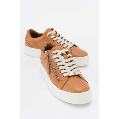 Forever & Always Beryl Leather Zip Turnschuh Women Braun EU 37 Forever & Always Beryl Leather Zip Turnschuh Women Braun EU 37