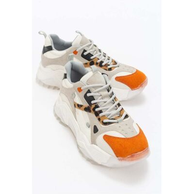 Prologue Loretta Plateau Turnschuhe Weiß und Orange EU 38 Prologue Loretta Plateau Turnschuhe Weiß und Orange EU 38