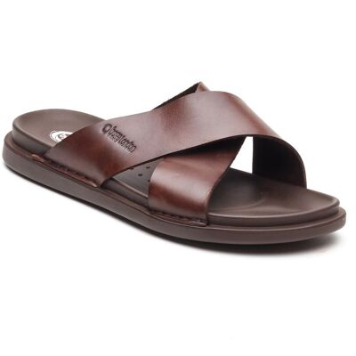 Base London Drift Leder Herren Braune Sandalen Braun EU 39/UK 6 Base London Drift Leder Herren Braune Sandalen Braun EU 39/UK 6