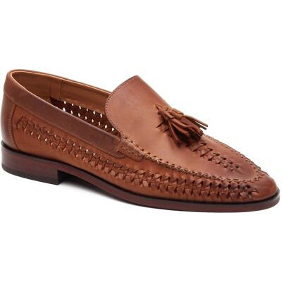 Base London Bracken Loafer Leder Herren Tan Slipper Bräunen EU 42 / UK 8 Base London Bracken Loafer Leder Herren Tan Slipper Bräunen EU 42 / UK 8