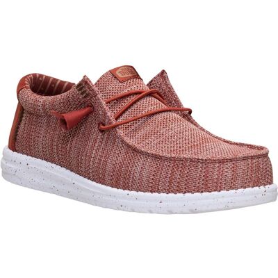 HEYDUDE Wally Stretch Sox Polyester Herren Mokassins in verbranntem Rot/Multi Rot EU 47.5 / UK 12 HEYDUDE Wally Stretch Sox Polyester Herren Mokassins in verbranntem Rot/Multi Rot EU 47.5 / UK 12