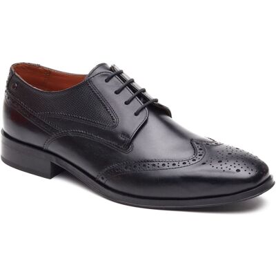 Base London Steeple Brogue Leder Herren Schwarz Brogues Schuhe Schwarz EU 43 / UK 9 Base London Steeple Brogue Leder Herren Schwarz Brogues Schuhe Schwarz EU 43 / UK 9