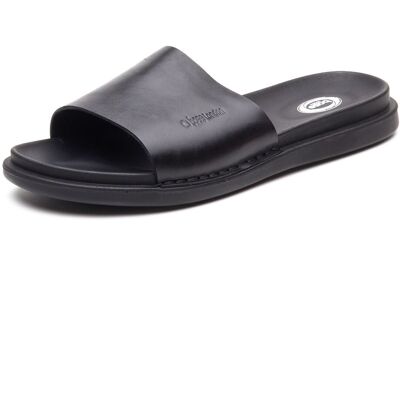 Base London Albany Leder Herren Schwarz Pantoletten Schwarz EU 39/UK 6 Base London Albany Leder Herren Schwarz Pantoletten Schwarz EU 39/UK 6