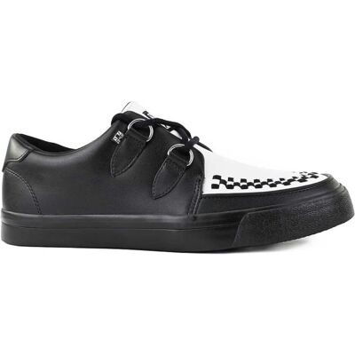 T.U.K. Shoes TUK Pointed Creeper Sneaker, schwarz-weiße Plateau-Schuhe aus Leder - A9180 Schwarz-Weiss EU40 T.U.K. Shoes TUK Pointed Creeper Sneaker, schwarz-weiße Plateau-Schuhe aus Leder - A9180 Schwarz-Weiss EU40