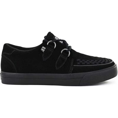T.U.K. Shoes TUK Pointed Creeper Sneaker Schwarze Wildleder Plateau-Schuhe - A9178 Schwarz US 39 T.U.K. Shoes TUK Pointed Creeper Sneaker Schwarze Wildleder Plateau-Schuhe - A9178 Schwarz US 39