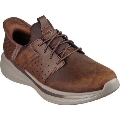 Skechers Slade Zachary Textil Herren Dunkelbraune Weite Schnürschuhe Braun EU 44.5 / UK 10 Skechers Slade Zachary Textil Herren Dunkelbraune Weite Schnürschuhe Braun EU 44.5 / UK 10