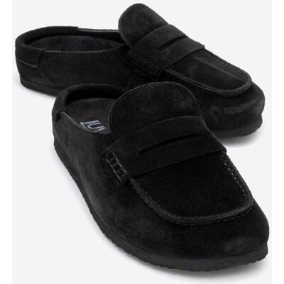 Forever & Always Priva Leder-Slipper zum Hineinschlüpfen Schwarz EU 38 Forever & Always Priva Leder-Slipper zum Hineinschlüpfen Schwarz EU 38