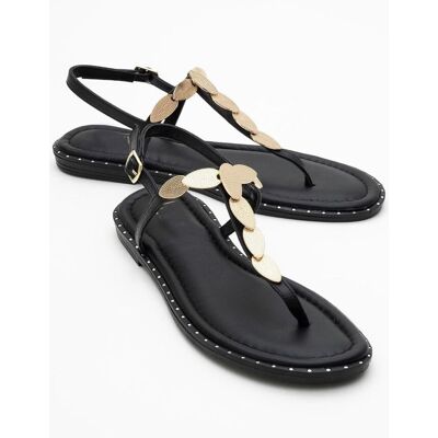 Forever & Always Marea Leder Flach Sandale (Women) Schwarz EU 36 Forever & Always Marea Leder Flach Sandale (Women) Schwarz EU 36