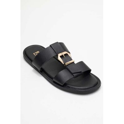 Forever & Always Sveta Leder Mit Schnalle Sandale (Women) Schwarz EU 36 Forever & Always Sveta Leder Mit Schnalle Sandale (Women) Schwarz EU 36