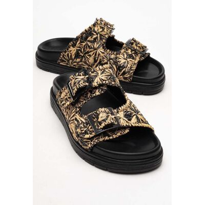 Forever & Always Milana Leder Double‑Strap Sandale (Women) Schwarz US 39 Forever & Always Milana Leder Double‑Strap Sandale (Women) Schwarz US 39