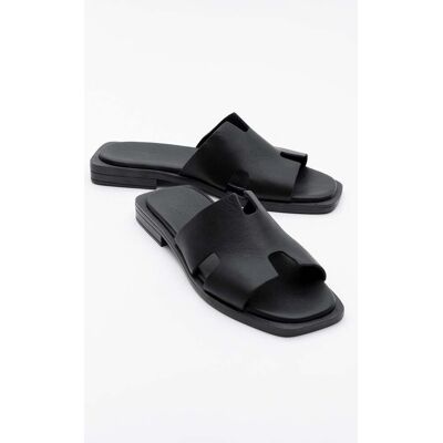 Forever & Always Jez Leder Slide Sandale (Women) Schwarz US 39 Forever & Always Jez Leder Slide Sandale (Women) Schwarz US 39