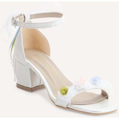 Forever & Always Grazia Lace Block Absatz Bridal Sandalen Elfenbein US 39 Forever & Always Grazia Lace Block Absatz Bridal Sandalen Elfenbein US 39