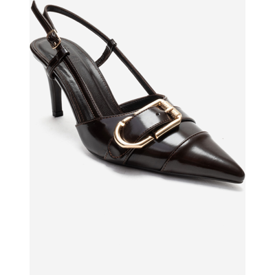 Prologue Noen Schnalle Spitzer Zehenbereich Stiletto Pumps Braun EU 38 Prologue Noen Schnalle Spitzer Zehenbereich Stiletto Pumps Braun EU 38