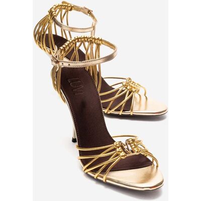 Prologue Arona Knöchelriemen Stiletto Sandale Gold EU 36 Prologue Arona Knöchelriemen Stiletto Sandale Gold EU 36