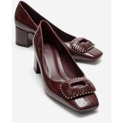 Prologue Velora Schnalle Eckige Zehenpartie Blockabsatz Pumps (Damen) Burgund EU 36 Prologue Velora Schnalle Eckige Zehenpartie Blockabsatz Pumps (Damen) Burgund EU 36