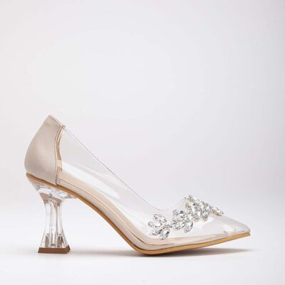 Forever & Always Cinderella Transparente High Heels (Damen) Beige EU 38 Forever & Always Cinderella Transparente High Heels (Damen) Beige EU 38