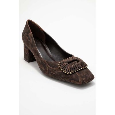 Prologue Velora Schnalle Eckige Zehenpartie Blockabsatz Pumps (Damen) Braun US 39 Prologue Velora Schnalle Eckige Zehenpartie Blockabsatz Pumps (Damen) Braun US 39