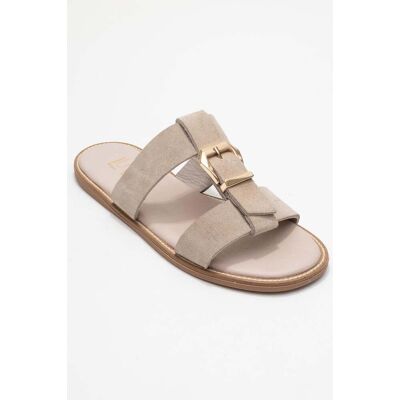 Forever & Always Sveta Leder Mit Schnalle Sandale (Women) Beige EU 37 Forever & Always Sveta Leder Mit Schnalle Sandale (Women) Beige EU 37
