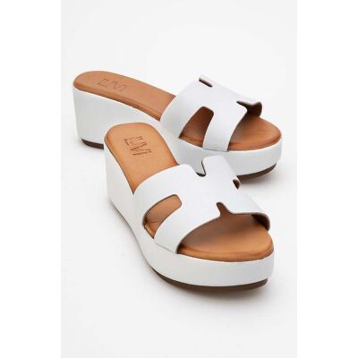 Forever & Always Lia Leder Plateau Sandale (Women) Weiß EU 37 Forever & Always Lia Leder Plateau Sandale (Women) Weiß EU 37