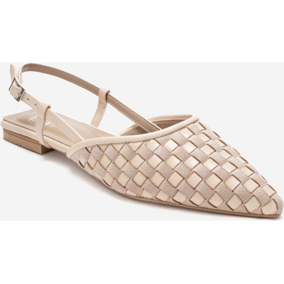 Prologue Chanda Spitz Zehenbereich Geflochten Sandale Beige EU40 Prologue Chanda Spitz Zehenbereich Geflochten Sandale Beige EU40