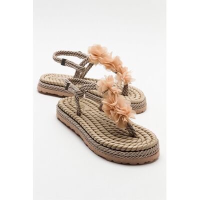 Prologue SANTRA Schnürer Thong Sandalen (Women) Beige EU40 Prologue SANTRA Schnürer Thong Sandalen (Women) Beige EU40